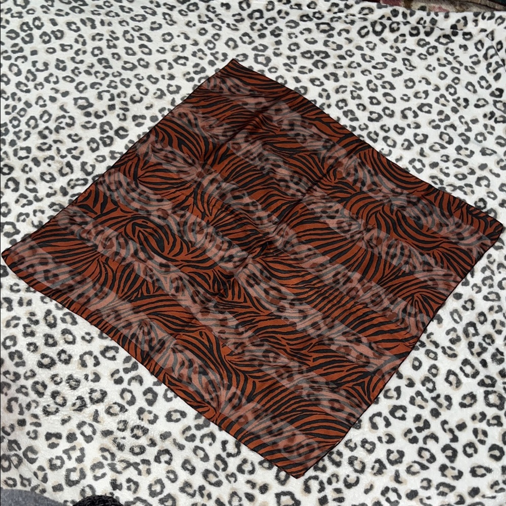 Vintage Animal Print Scarf